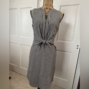 Black and White Gingham Sleeveless Dress
